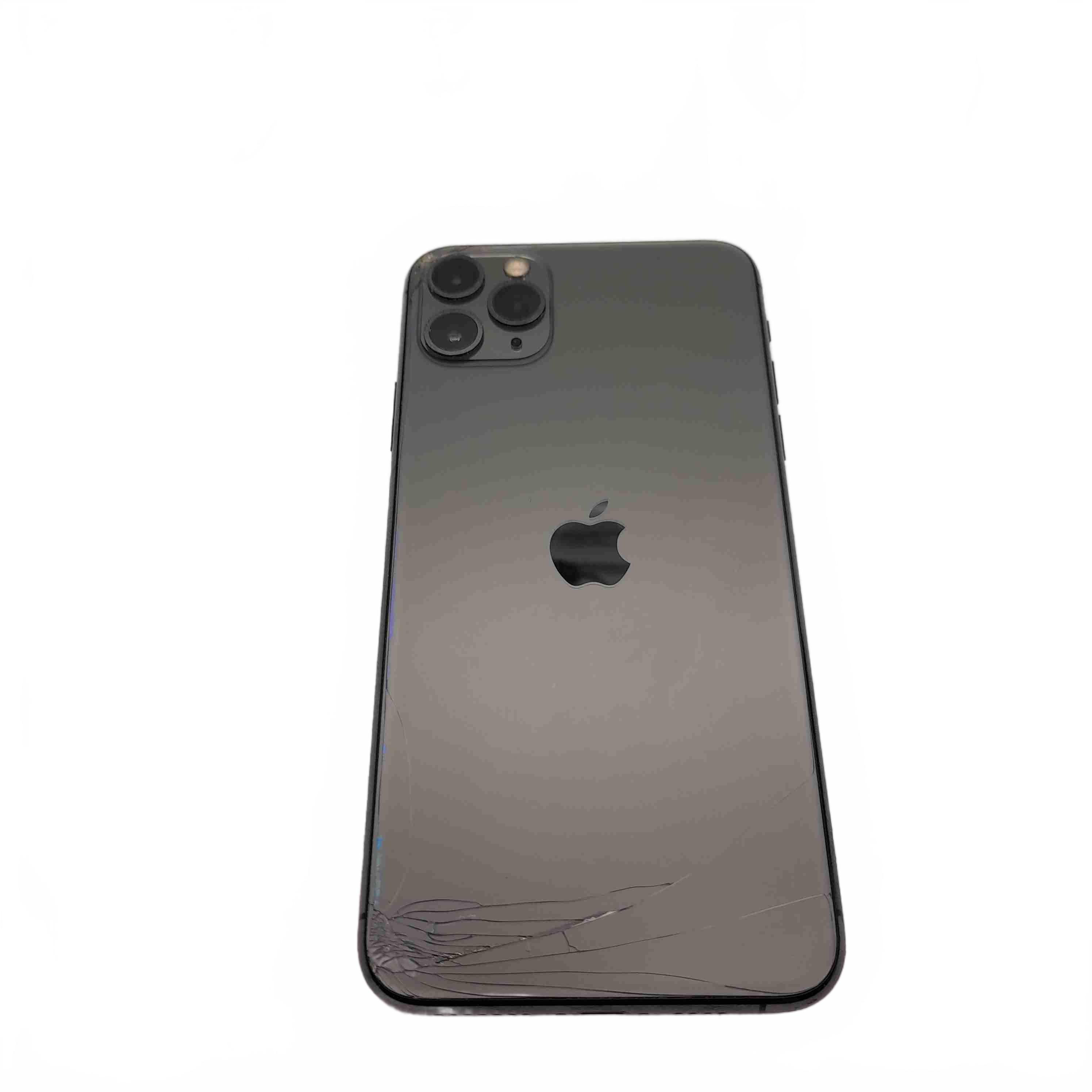Apple iPhone 11 Pro Max 64GB Grey A2218 Back Cracked 74% Battery Health Everything works fine (WL1434727)