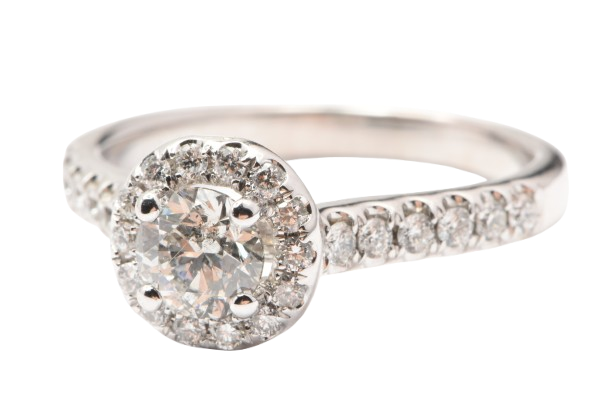 Ladies 14ct White Gold Brilliant Cut Diamond Cluster Ring 0.79ct TDW J 1/2 With Valuation