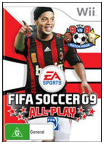 Fifa 09 All-Play Average Condition Nintendo Wii Game With Manual