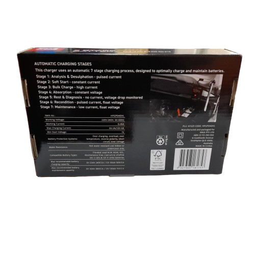 SCA 611231 6/12V 2/4 Amp 7 Stage Battery Charger (LN)