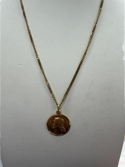 Mens 18ct Yellow Gold Curb Necklace 12.8g (MR1422353)