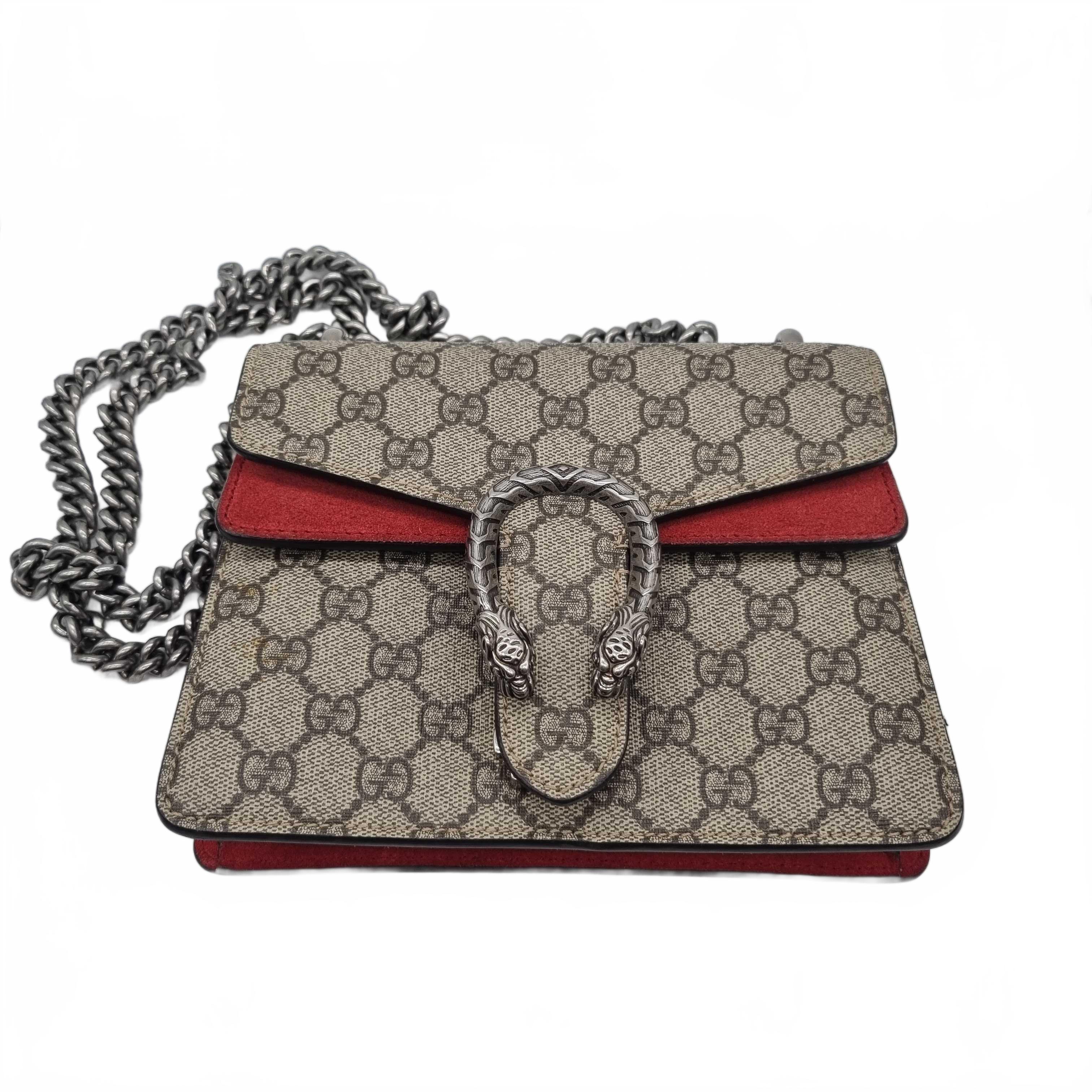 Gucci Dionysus Small Shoulder Bag Brown/Red (WR 1414481)