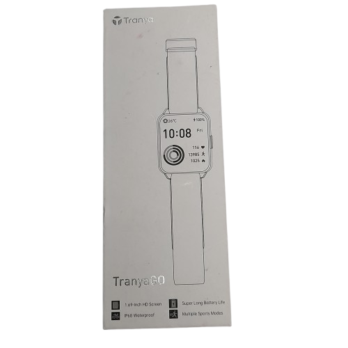 TranyaGo 24/7 Heart Rate Monitoring Smart Watch with Charger (LN)