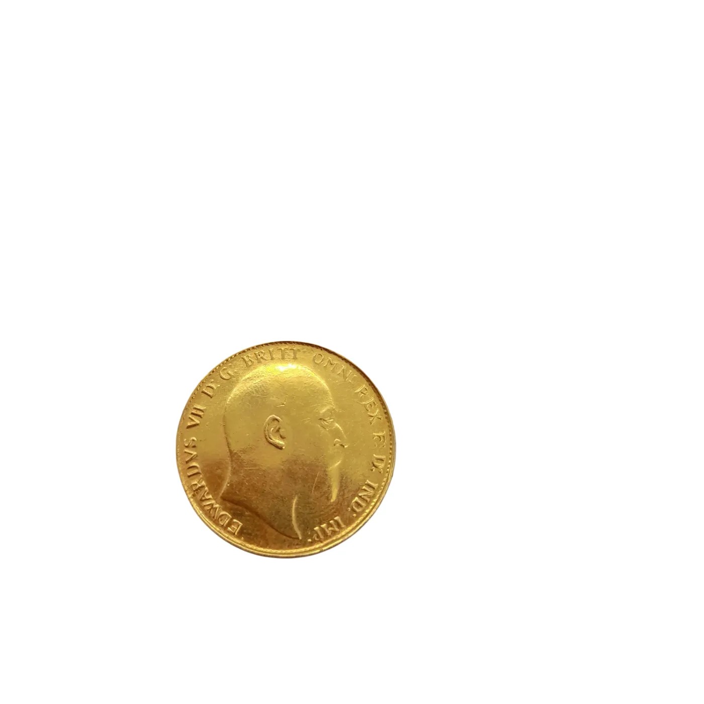 1908 British Full Sovereign Coin 22ct Yellow Gold 7.9 Grams In Coin Capsule (WL1418573)