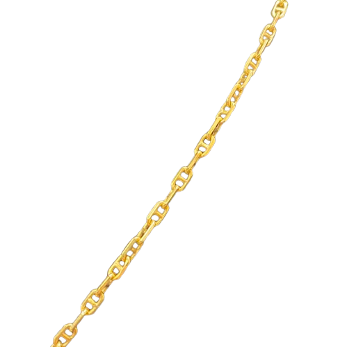 Unisex 18ct Yellow Gold Chain Link Necklace with Cross Pendant. (NG1342434)