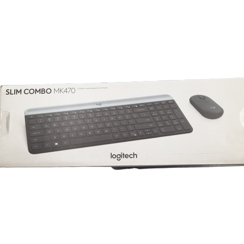 Logitech Slim Combo MK470 Keyboard And Mouse Black  (LN)