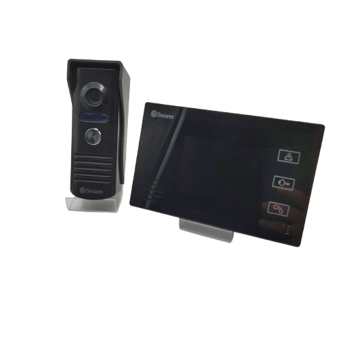 Swann Advanced Series Doorphone Video Intercom With 3.5″ LCD Monitor, SWHOM-DP870C, Black, Acceptable Condition, With Box, AC Adaptor, Cables, Mounting Screws, Manual (CP 1352582)