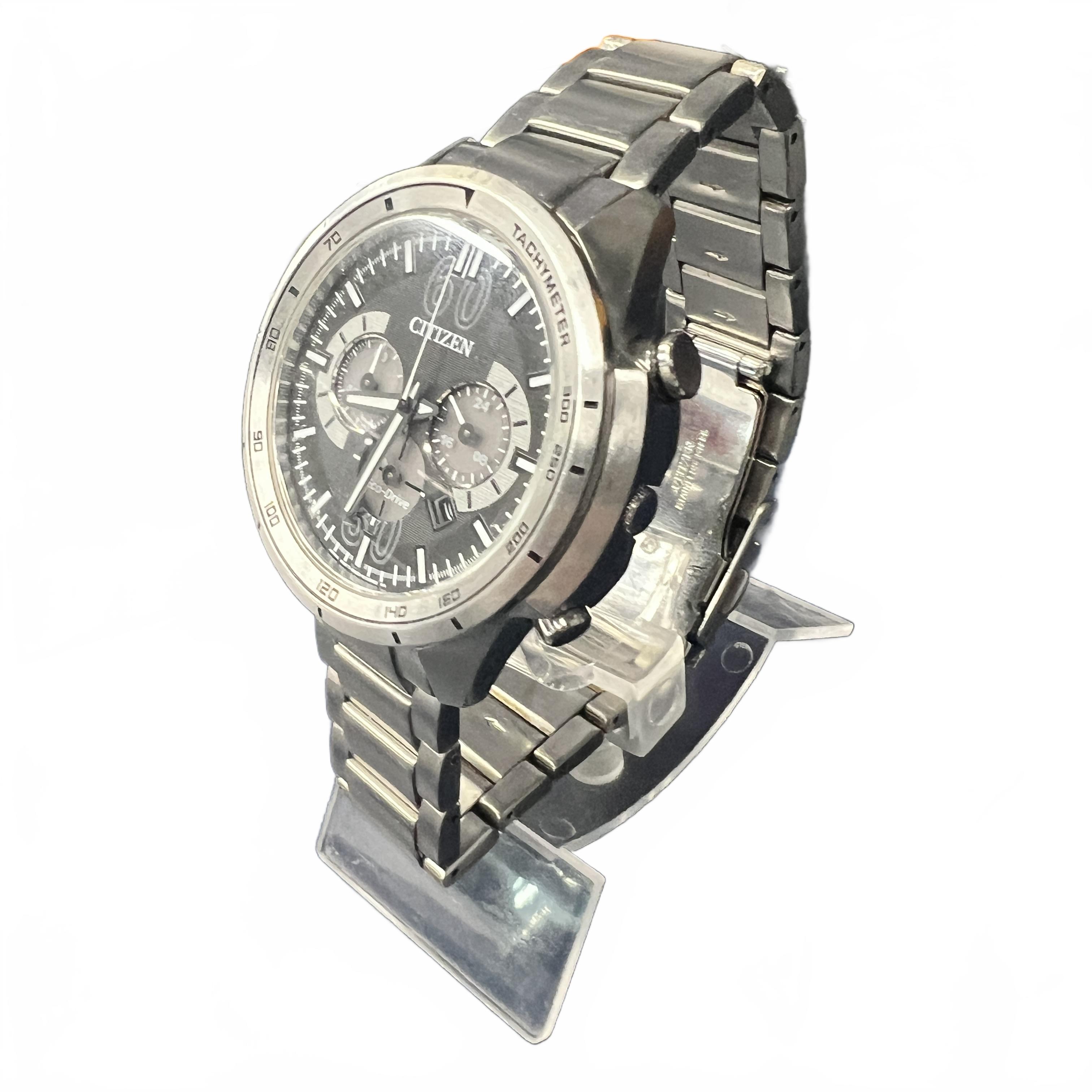 Citizen Eco-Drive B620-S091349 Men’s Silver Steel Chronograph Watch