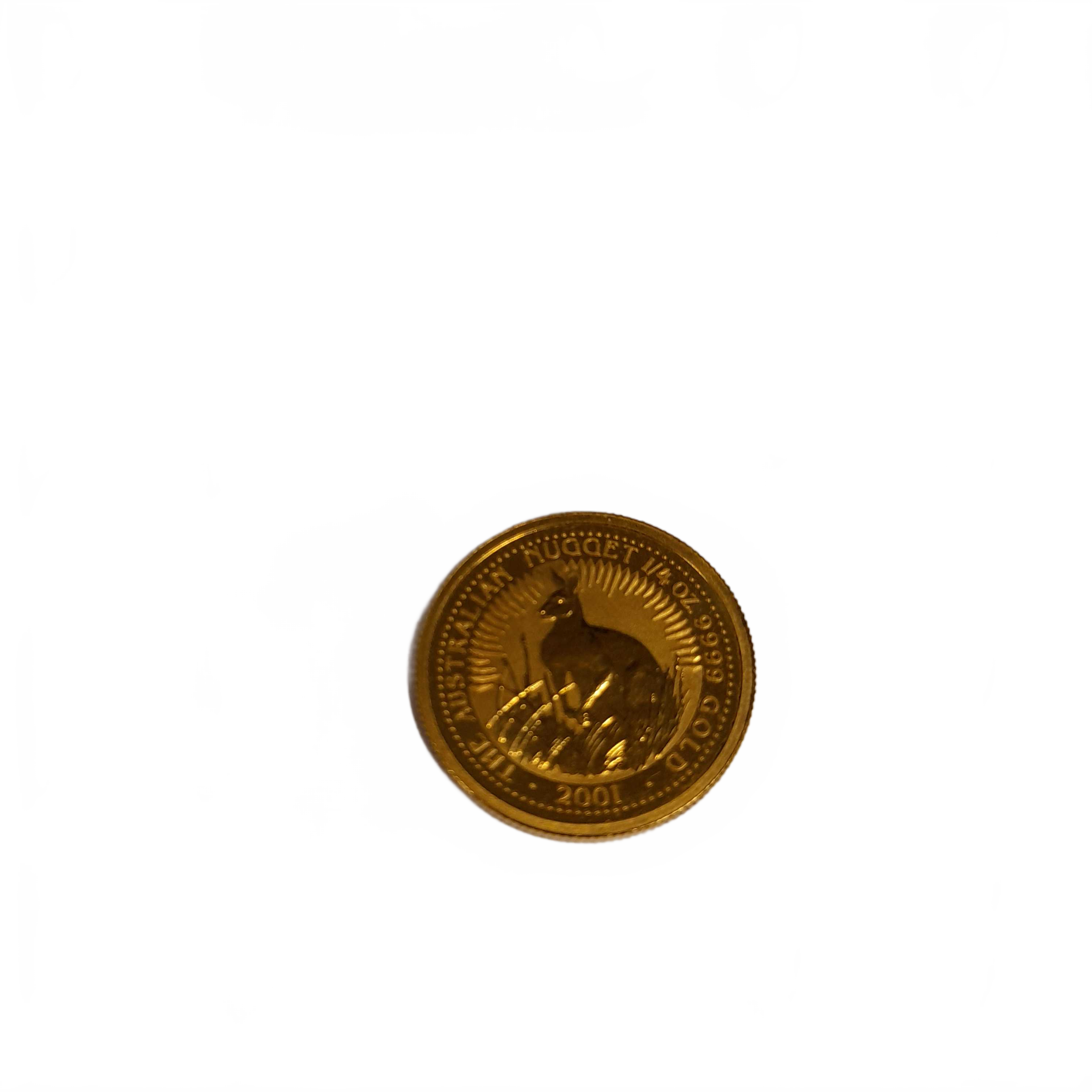 2001 The Australian Nugget 1/4 oz 24ct Gold Round Coin 7.8g (WL 1433770)
