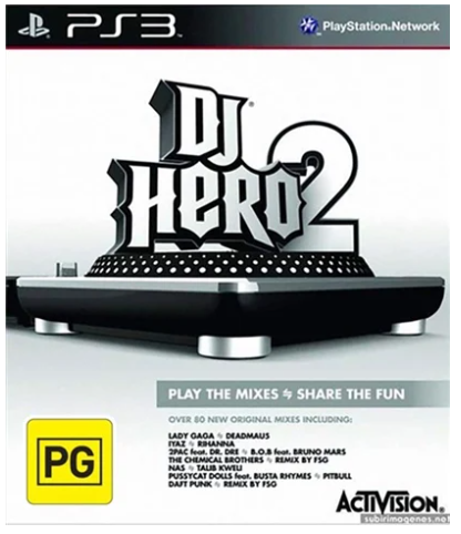 DJ Hero 2 Playstation 3 Game Very Good Condition With Manual