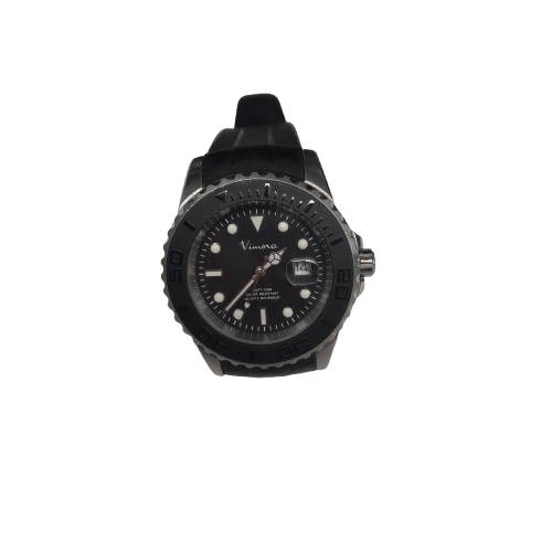 Vimaora V-35 Men’s Black Rubber Band Watch (LN)
