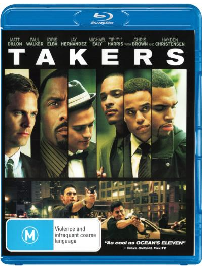 Takers Blu Ray Good Condition M Rated