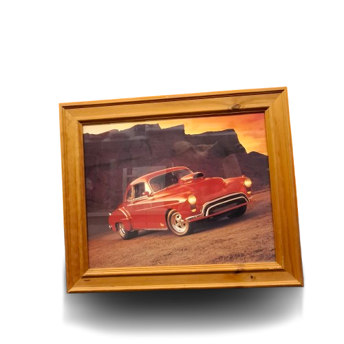 Vintage Classic Car Framed Photo – Pick Up Only (JN)