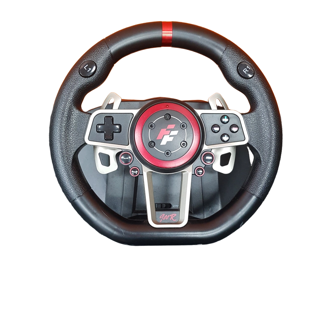 FlashFire Suzuka Racing Wheel ES900R Black With Gear Stick And Pedals (MR)