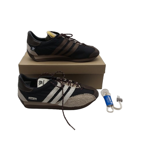 ADIDAS Song For The Mute Country OG Trainers, MENS US 8.5, Core Black / Core White / Wonder Beige In Box