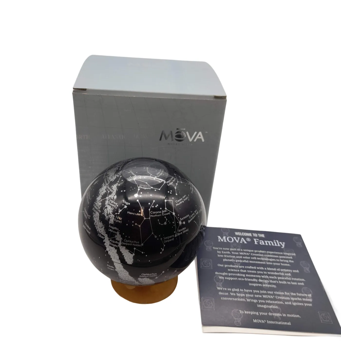 MOVA Constellations Globe 4.5″ Black MG-45-STA New In Box (WL1412981)