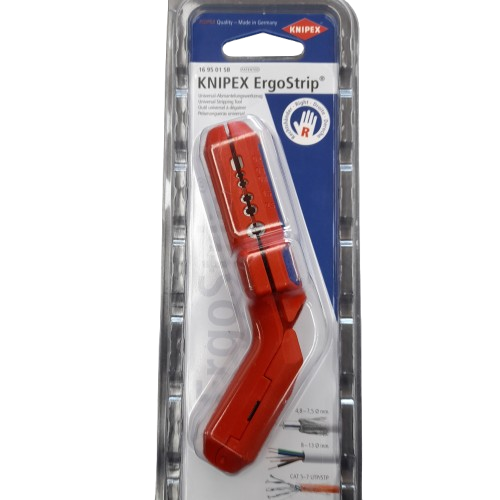 Knipex ErgoStrip Universal Wire Stripper 16 95 01 SB Red Right-Handed (LN)