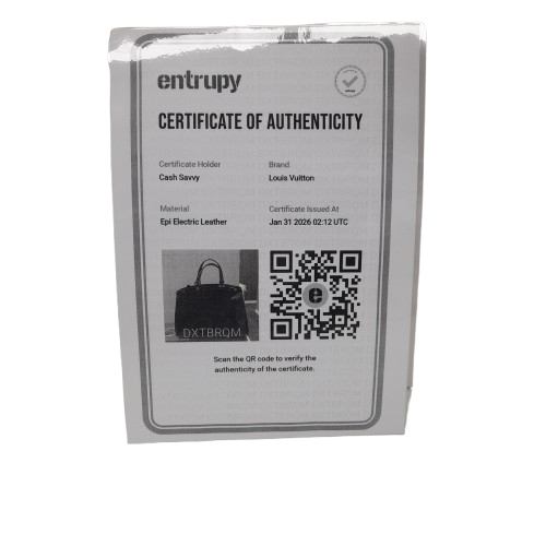 Louis Vuitton Black Epi Electric Leather Brea MM Bag with Certificate of Authenticity (MR)
