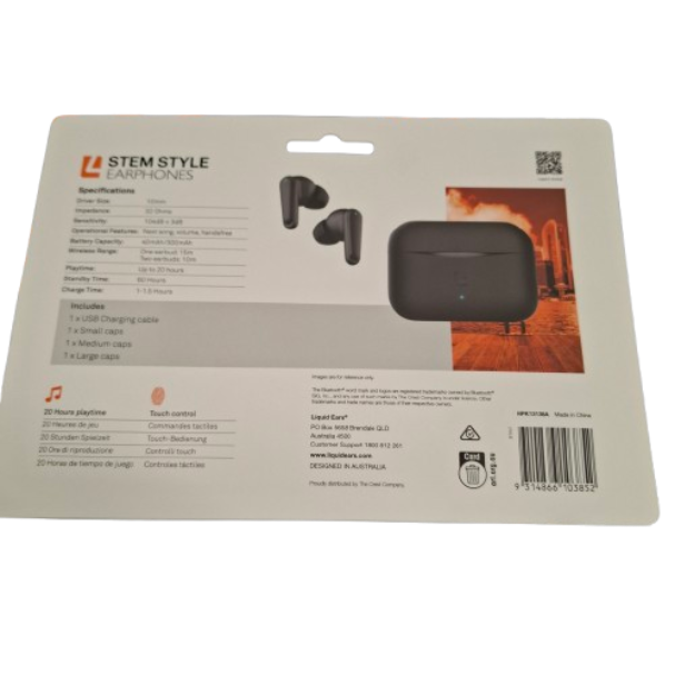 Liquid Ears True Wireless Earbuds Black (JN)