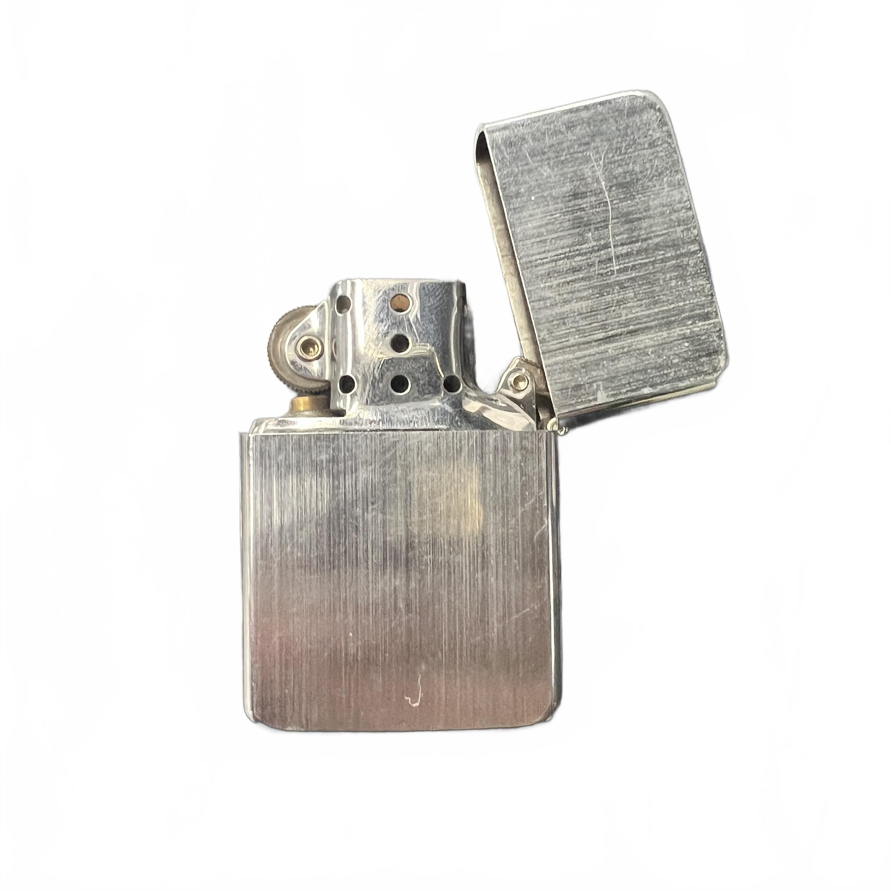 Zippo Metal Coloured Lighter with Black Cross (MK)