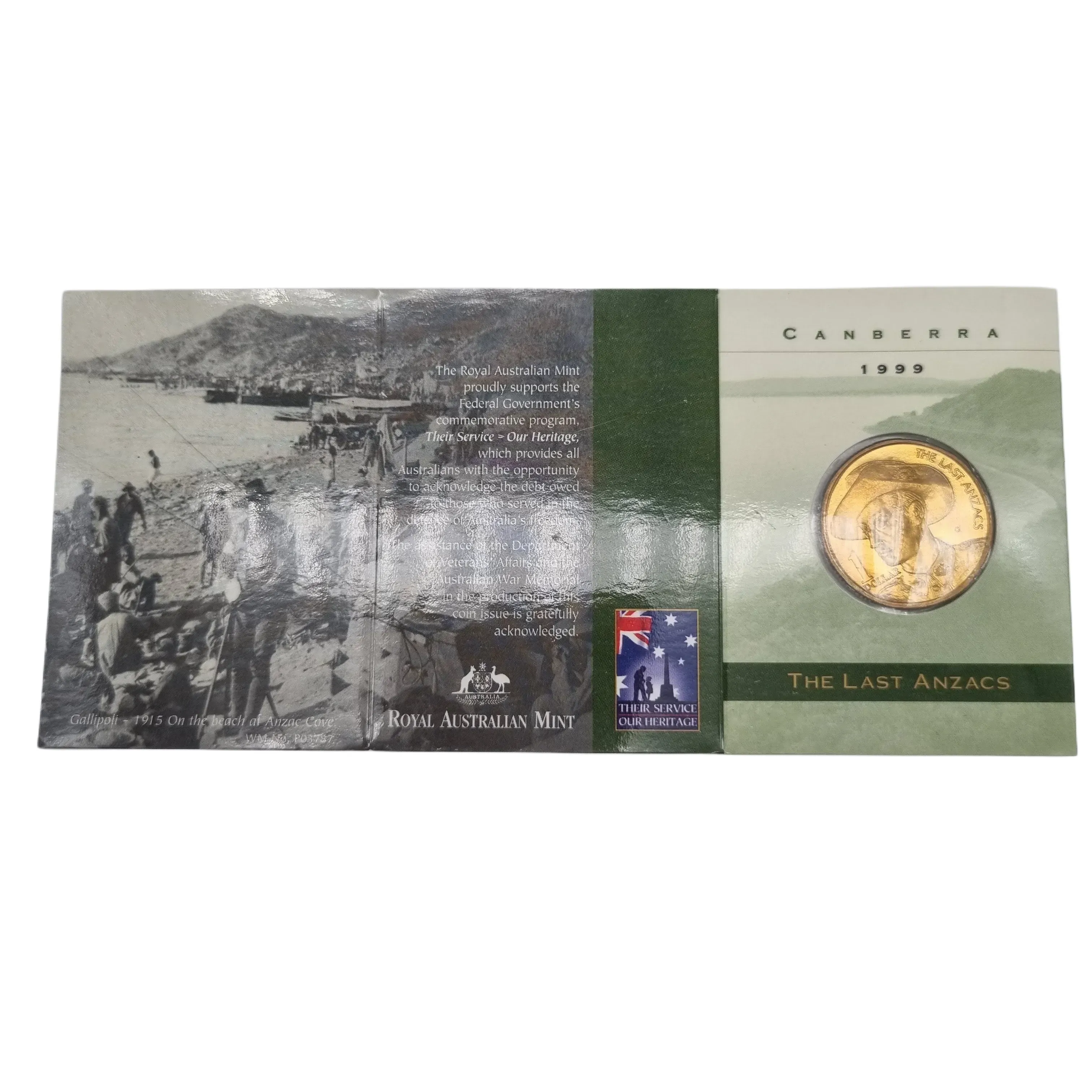 Royal Australian Mint – 1999 The Last Anzacs $1 ‘C’ Mint Mark Uncirculated Coin