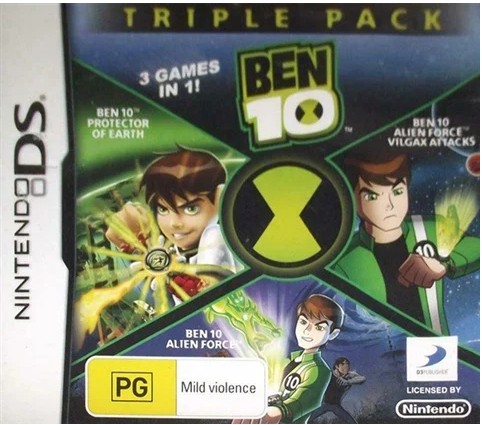 ‘Ben 10: Triple Pack 3 Games in 1!’ Nintendo DS Game, Original Case, Good Used Condition (LE)