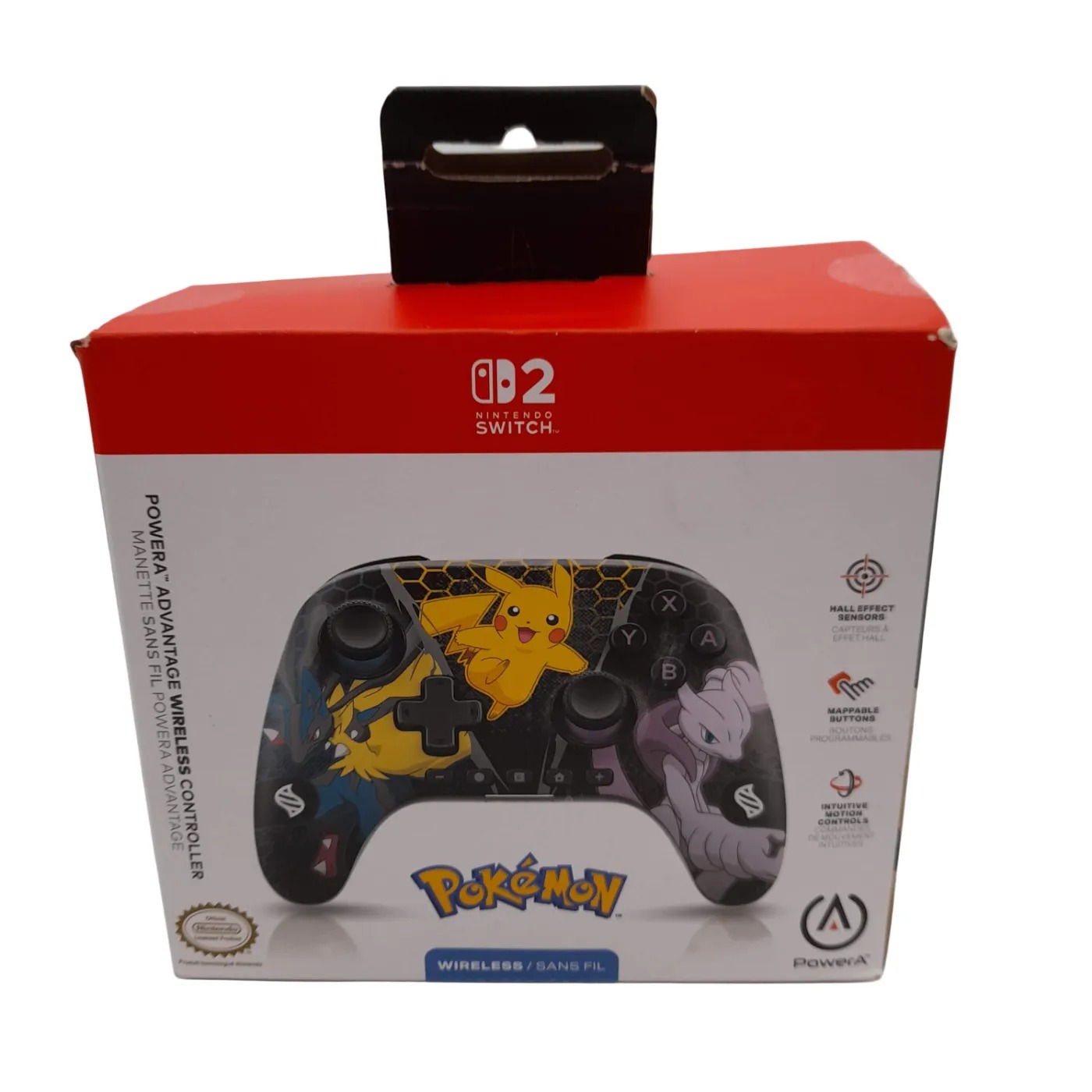 PowerA Enhanced Wireless Controller Switch Pokemon Pikachu Mewtwo + Box (WL 1422900)