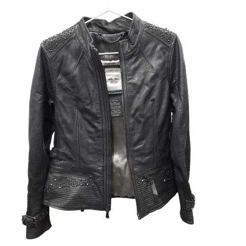 Harley Davidson Valerie Wow (97186-14VW) Women’s Leather Jacket with Swarovski Crystals Size S (LN)