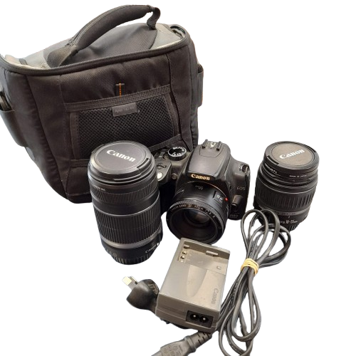 Canon Camera EOS 350D With 3 Lenses Charger And Bag (GE)