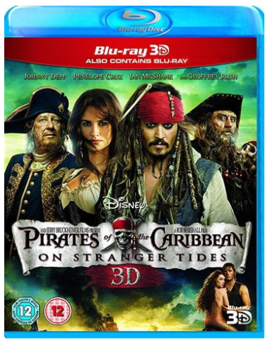 Pirates Of The Caribbean Blu Ray 3D + Blu Ray 2D + Digital Copy