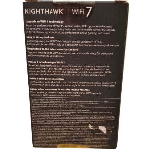 Netgear Nighthawk WiFi7 USB Adaptor A9000 (JN)