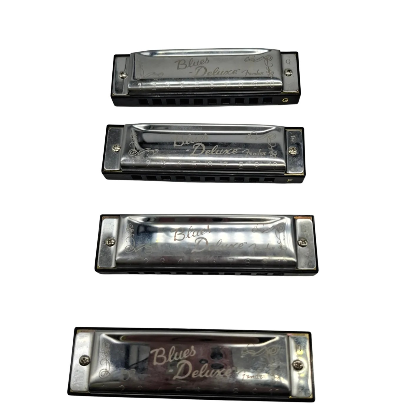 Fender Blues Deluxe Harmonica Set Blues Deluxe Silver Set Of 7 (WR 1420600)