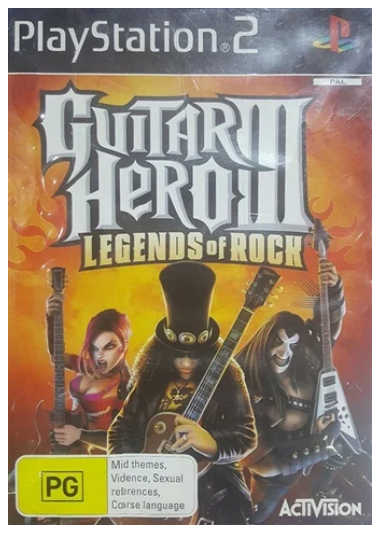 Guitar Hero 3 Legends Of Rock Game Average Condition With Manual