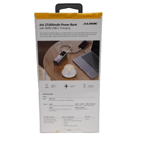 Alogic A27KPB140W Ark 27,000mAh Power Bank in Box (LN)
