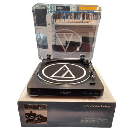 Audio-Technica AT-LP60BK Automatic Belt-Drive Turntable Record Player – Black ( GE )