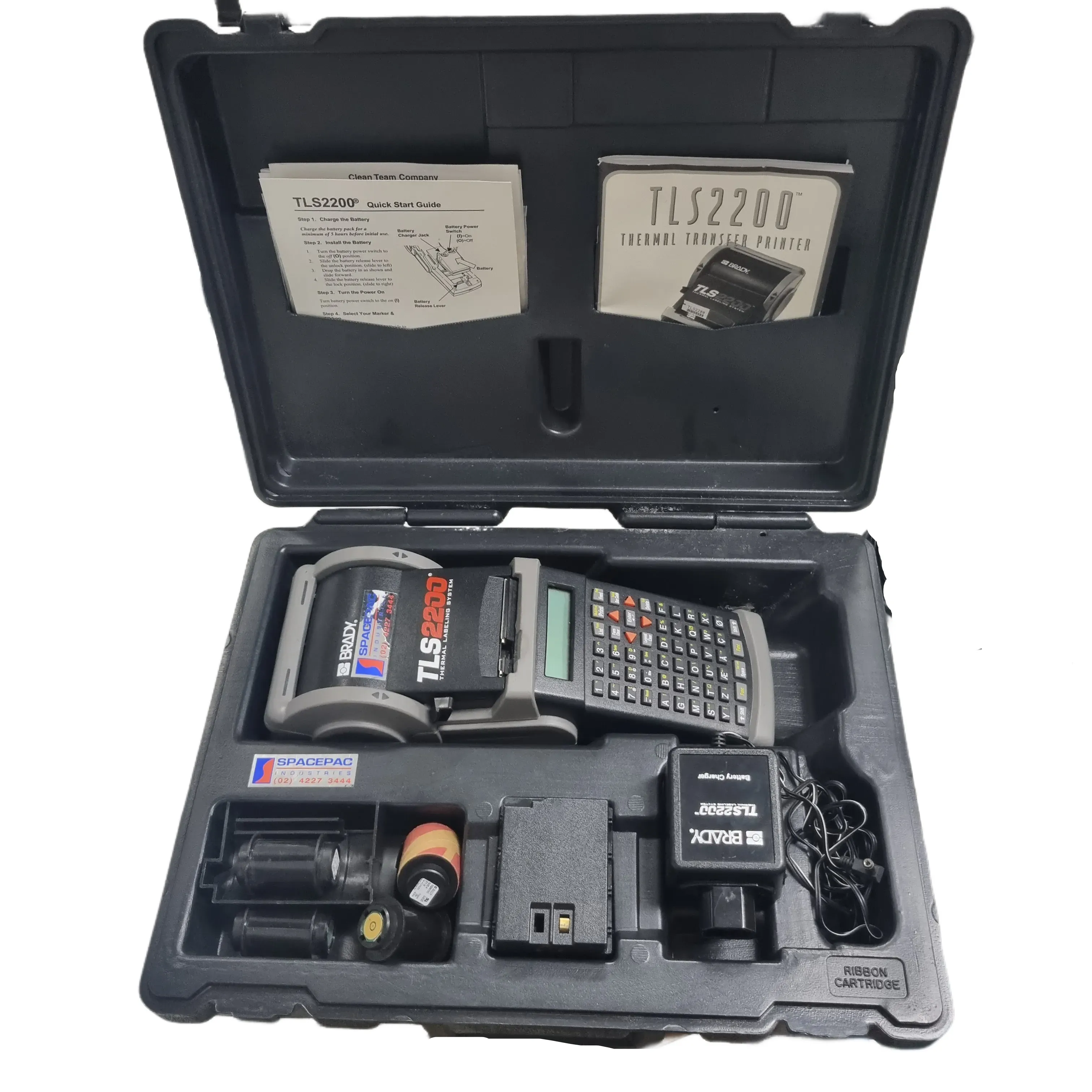Brady TLS2200 Thermal Labeling System + Charger + Case