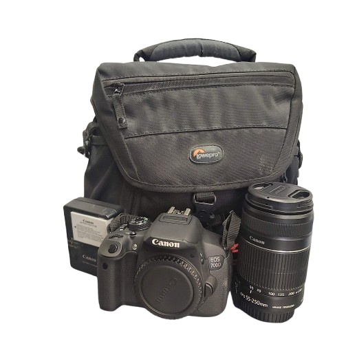 Canon Camera DS126431 With Bag, Charger, Battery And Lens 55-250mm