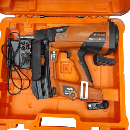 Ramset Nail gun Cable Master 800 Plus in hard case x2 Batteries and a charger