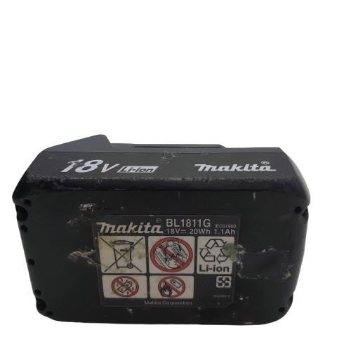 Makita 18v Battery BL1811G, 1.1Ah, Acceptable Condition, Engraved Initials On Button Release
