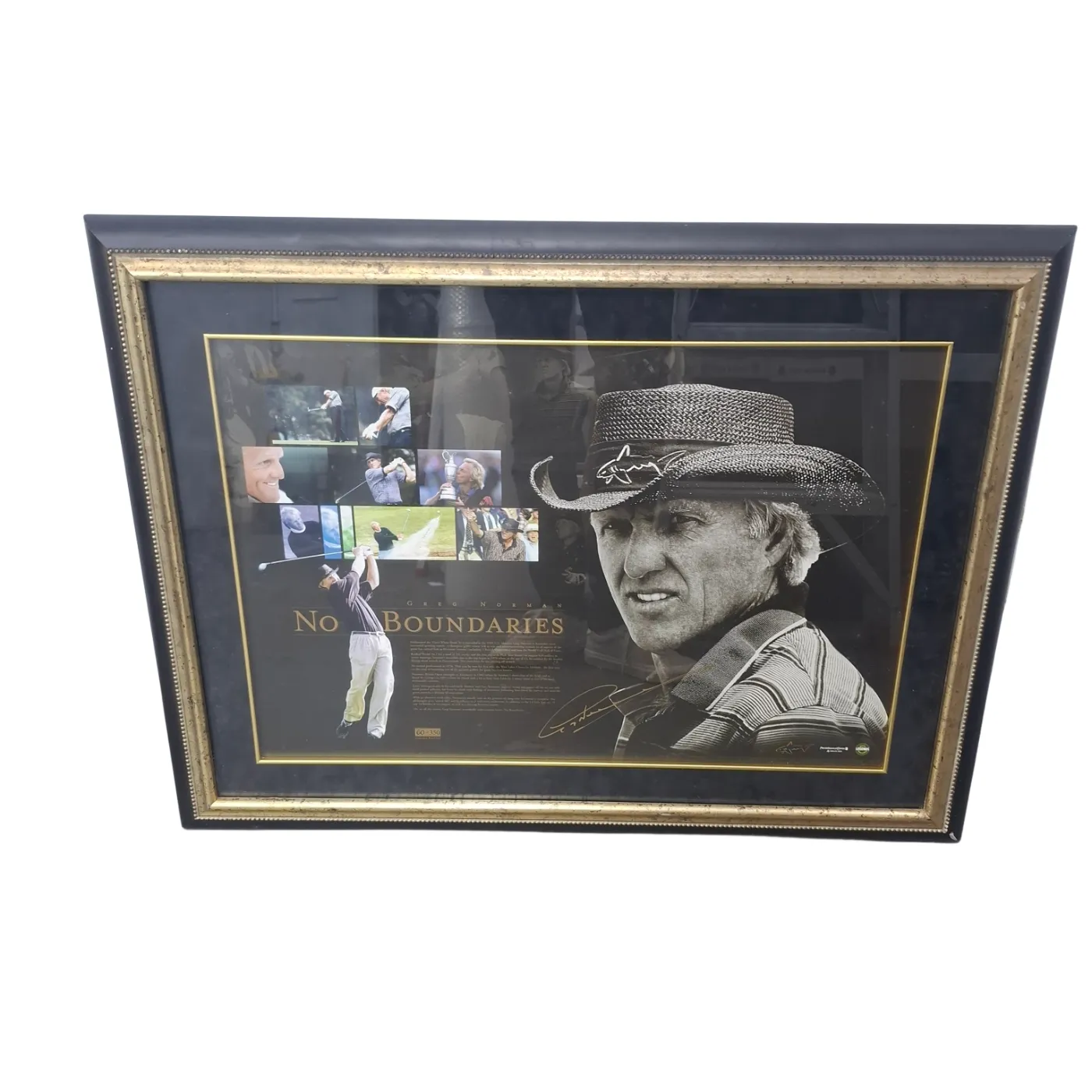 Greg Norman No Boundaries Framed Print Limited Edition 60/350 Back of Frame Damaged (WR 1402759) **Pick Up Only**