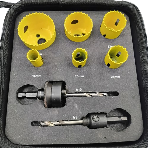 Starrett Hole Saw Kit X7 Pieces Yellow In Case (NA)