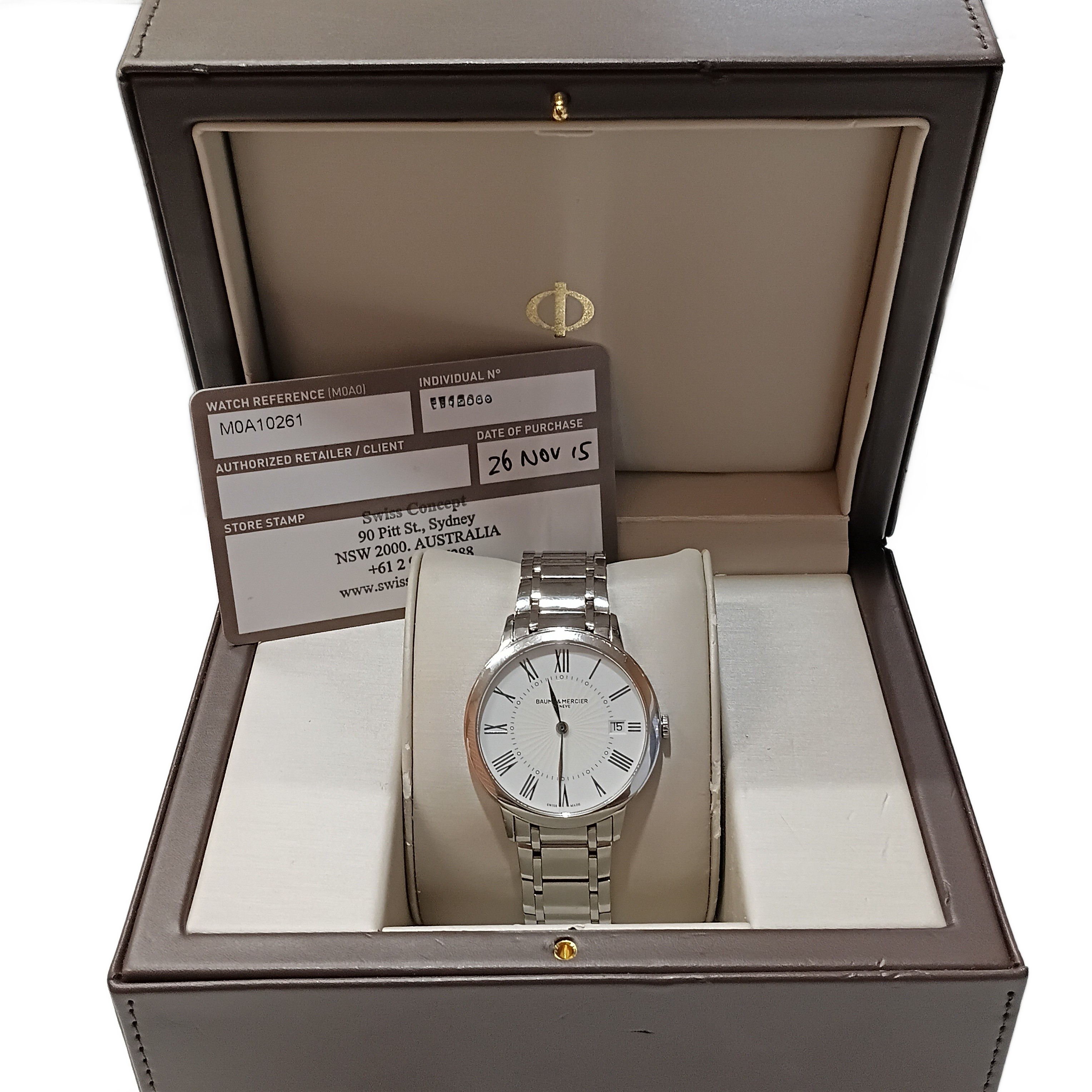 Baume & Mercier Classima Women’s Watch 36.5mm Stainless Steel+ Card + Box (MOA10261) (NA)