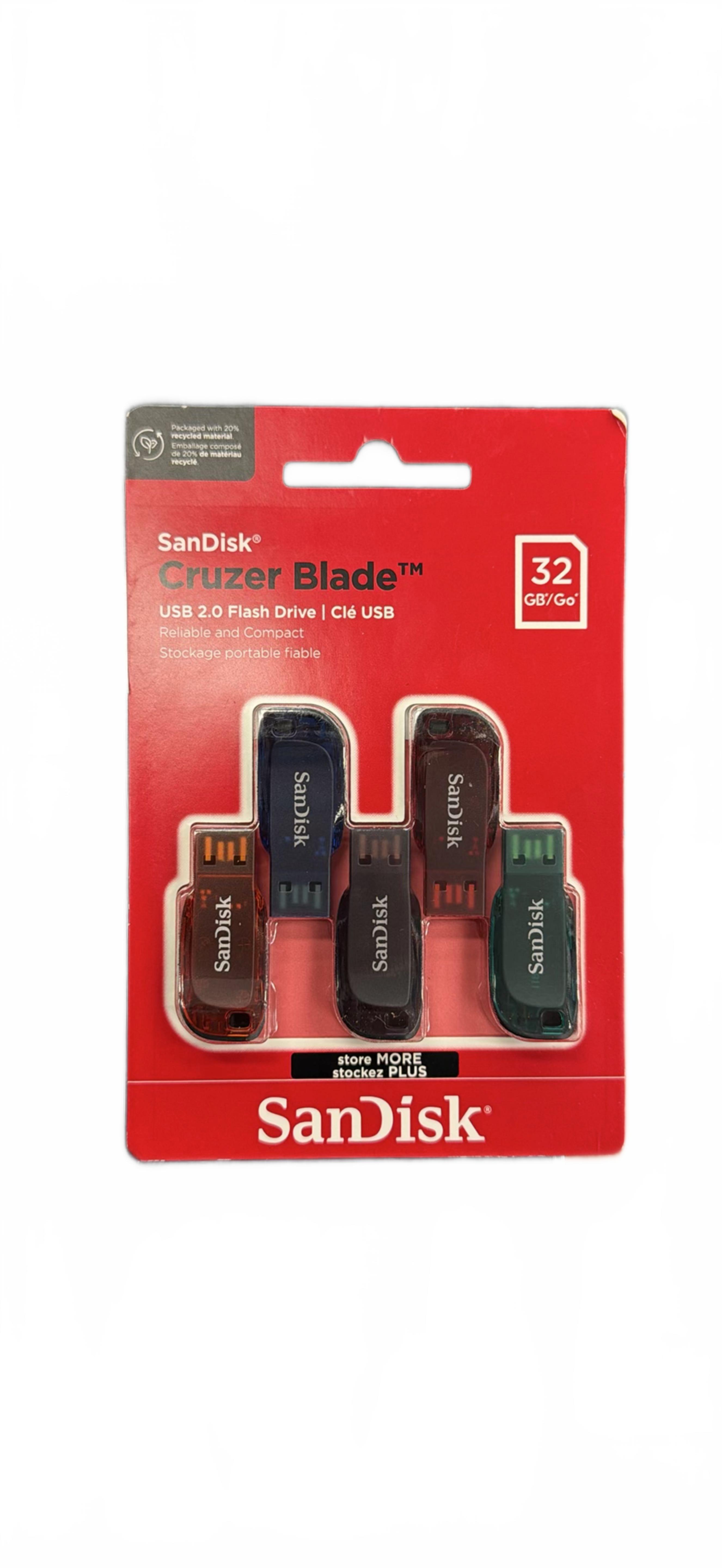 San Disk Flash Drive 32GB Cruiser Blade Red (1435590) (MR)