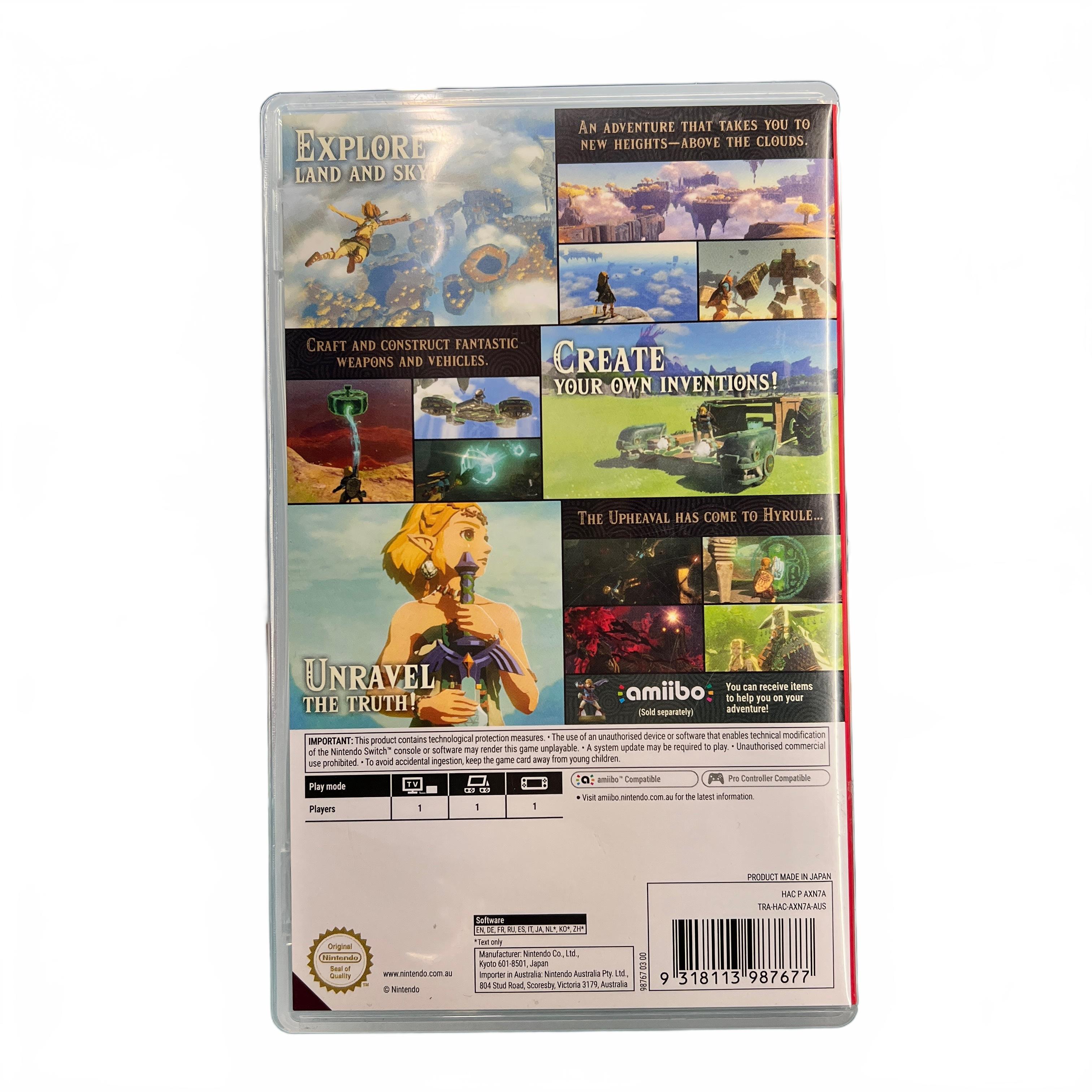 Zelda Tears Of The Kingdom Nintendo Switch Game (MK)