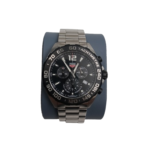 Tag Heuer Watch CAZ1010 Chronograph Silver Steel Band Black Round (NA 1428583) *PICKUP ONLY*