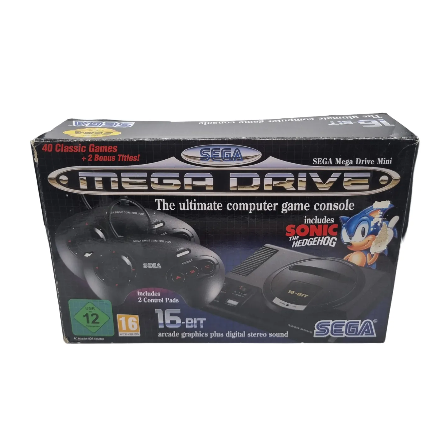 Sega Mega Drive Mini Console (MK-16010) In Box + Two Controllers + Manual