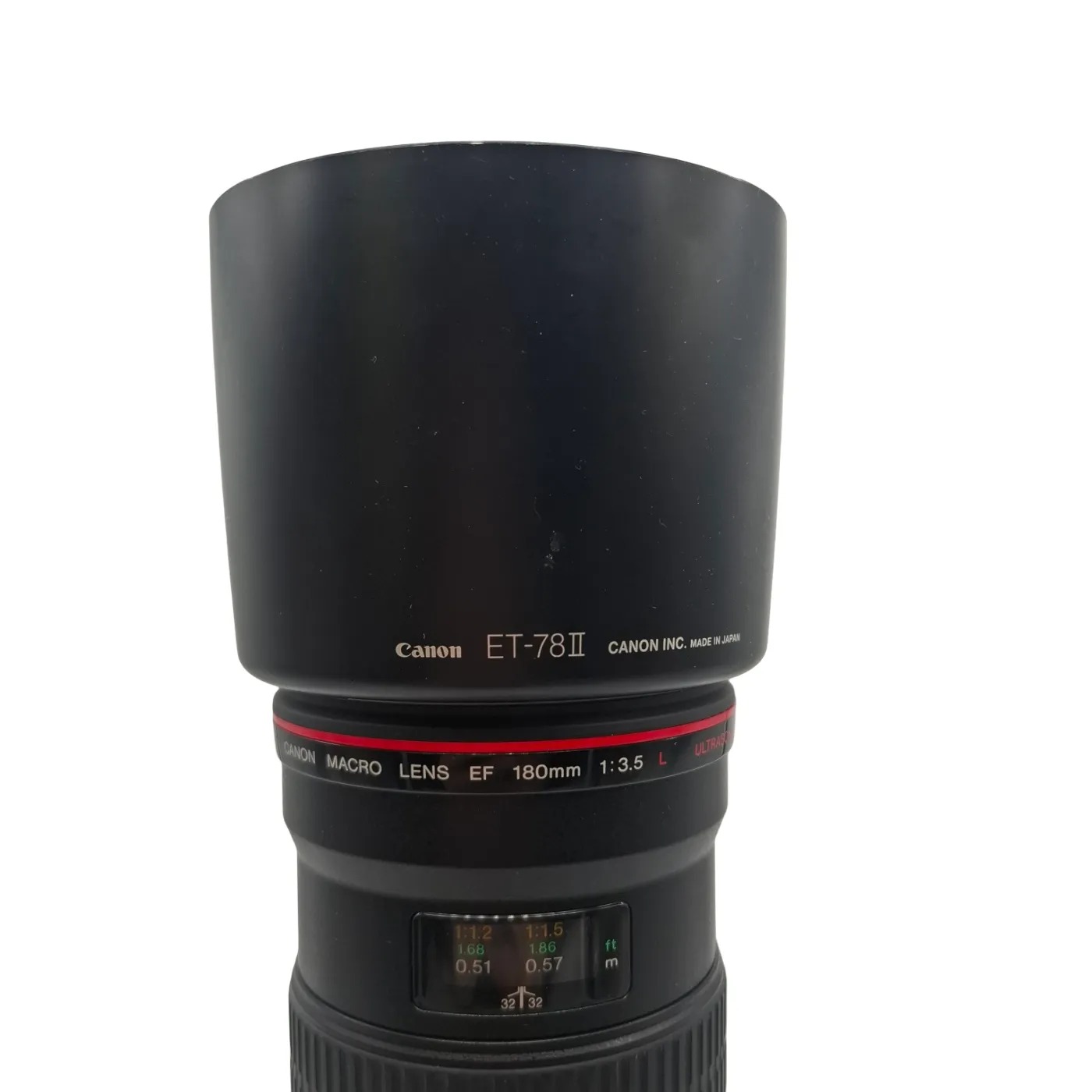 Canon EF 180mm f/3.5L Macro USM Black Lens With Lens Hood & Collar (WR 1420645)