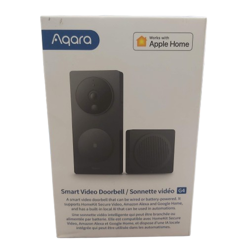 Aqara Smart Video Doorbell With Chime G4 SVD-C03, Black, Like New Box Still Sealed, With Batteries, Manual, Mounting Accessories, Cables (NA)