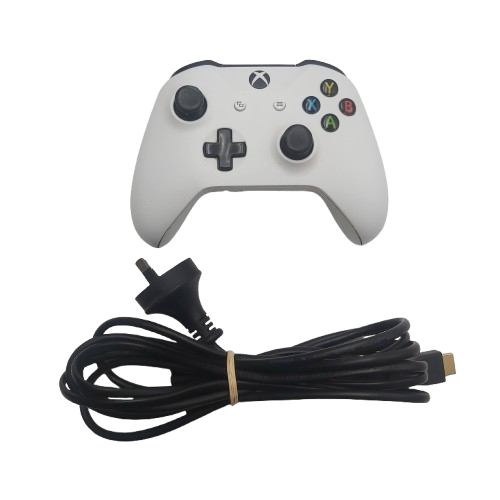 Microsoft Xbox One S Console 1681 – White (with Controller & Cables)