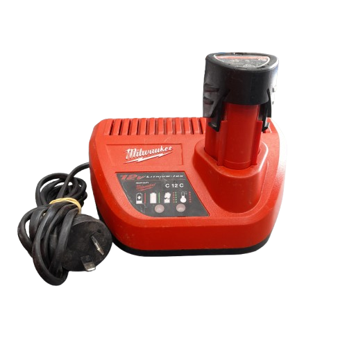 Milwaukee 12V Battery Charger C12C & 2.0 AH Battery